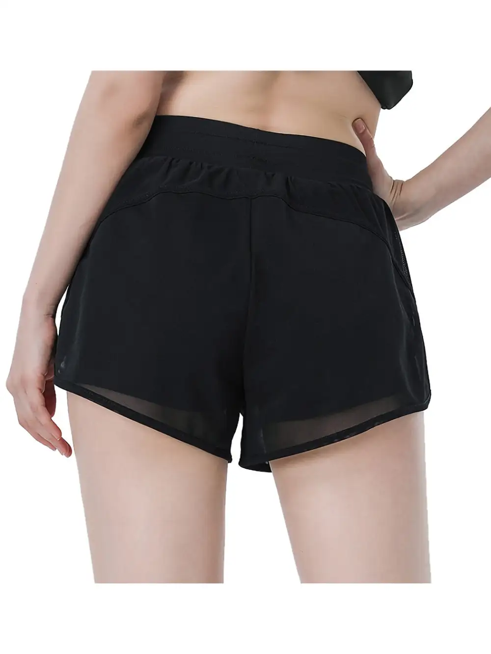 Drawstring Elastic-Waist Side-Pocket Lightweight Athletic Shorts