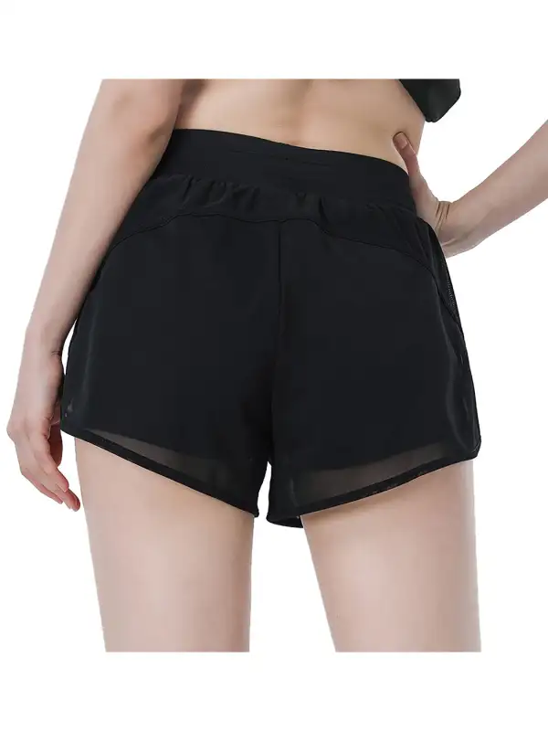 Drawstring Elastic-Waist Side-Pocket Lightweight Athletic Shorts