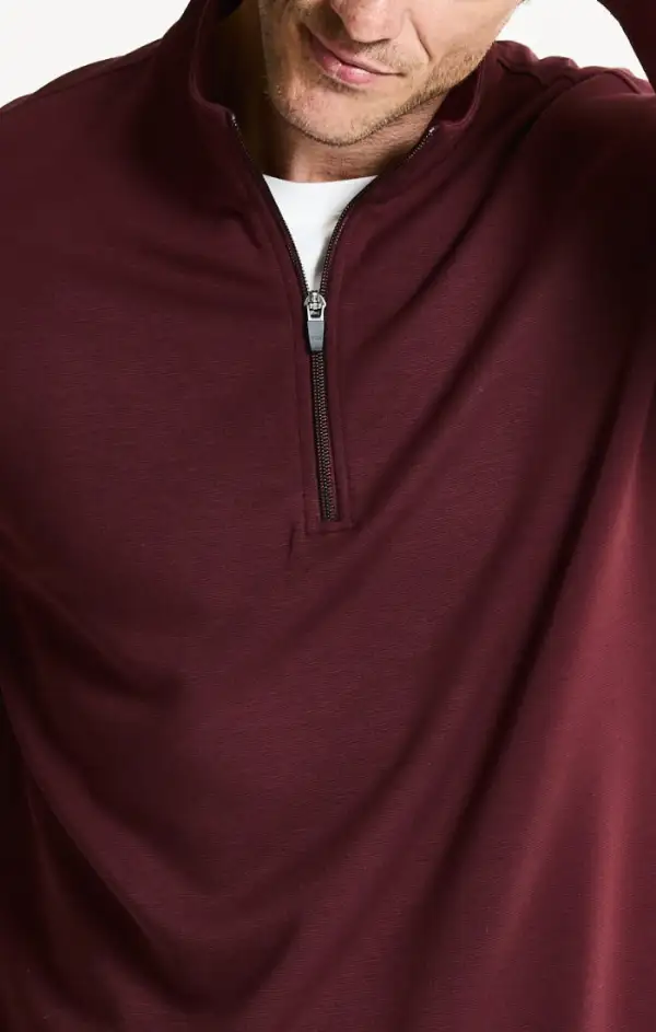 Performance Micro Stripe Knit Quarter Zip