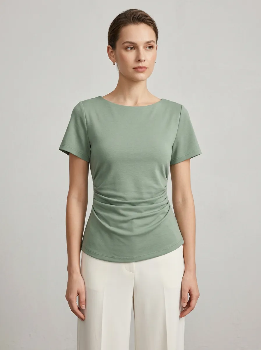 Fitted Waist-Ruched Ruched Fitted Fitted Top