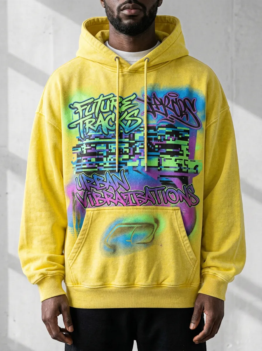 Unisex Statement Streetwear Graffiti Hoodie