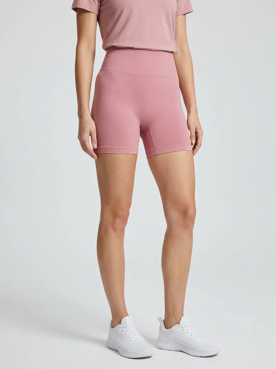 Women's Seamless Mid-Thigh High-Rise Biker Shorts