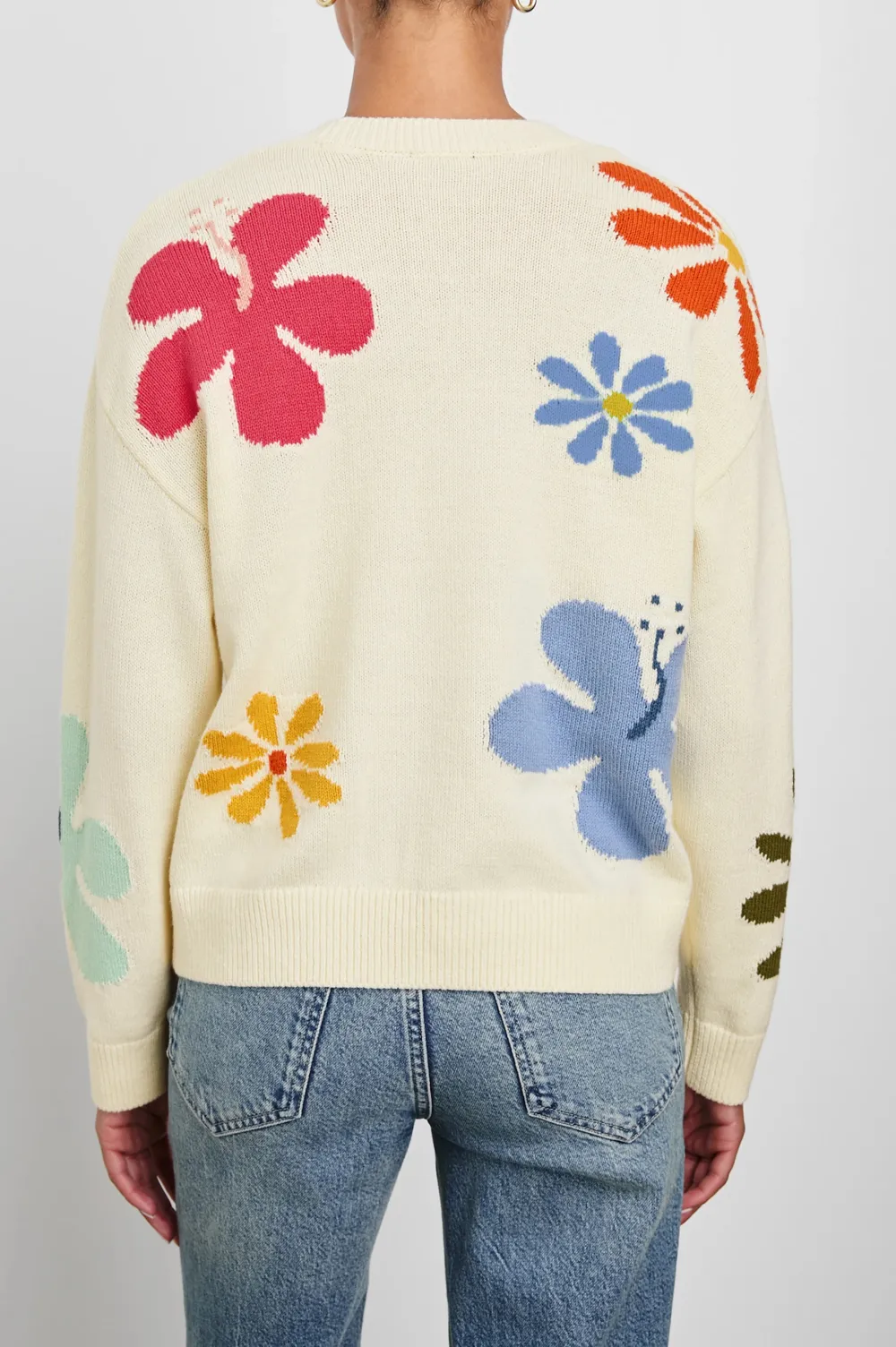Cute Floral Embroidery Sweater