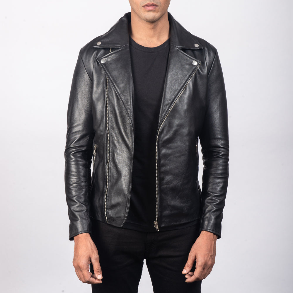 Men's Refined Biker Leather Jacket
