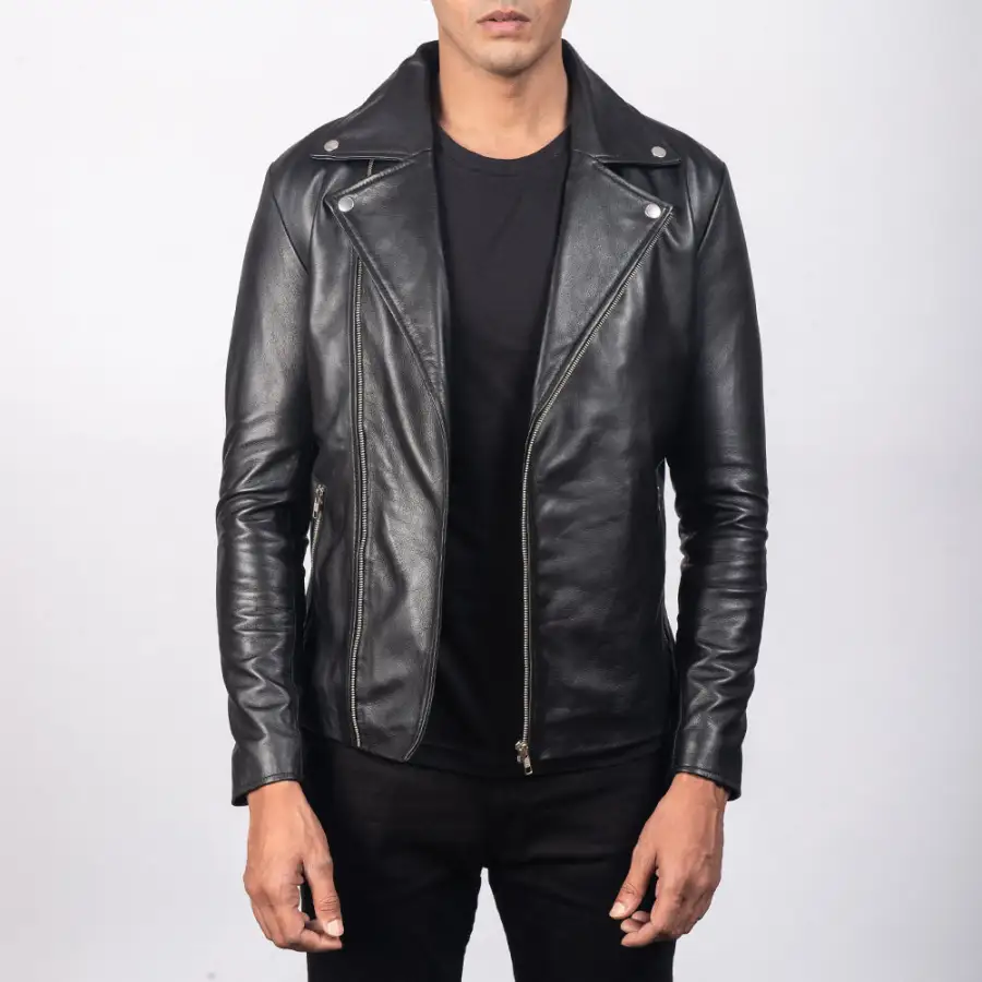 Men's Refined Biker Leather Jacket
