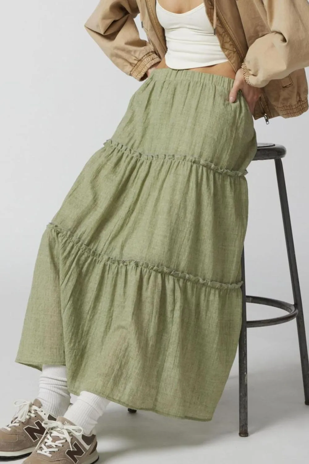 Frill Elastic Skirt