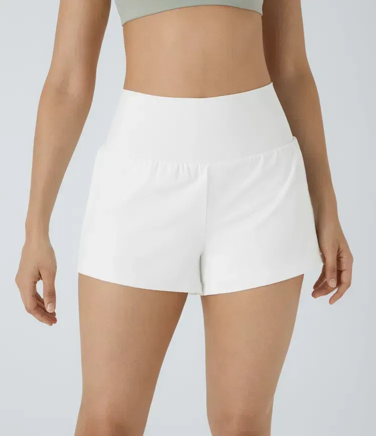 2026🔥 UK Super High Waisted Back Pocket & Side Hidden Pocket 2-in-1 Yoga Shorts