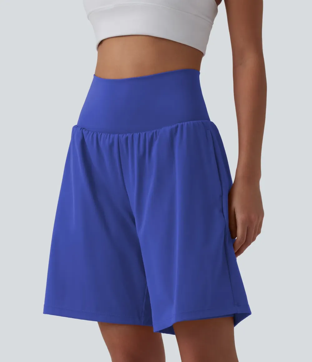 SoftlyZero Airy Super High Waisted 2-in-1 Cool Touch Yoga Shorts 9