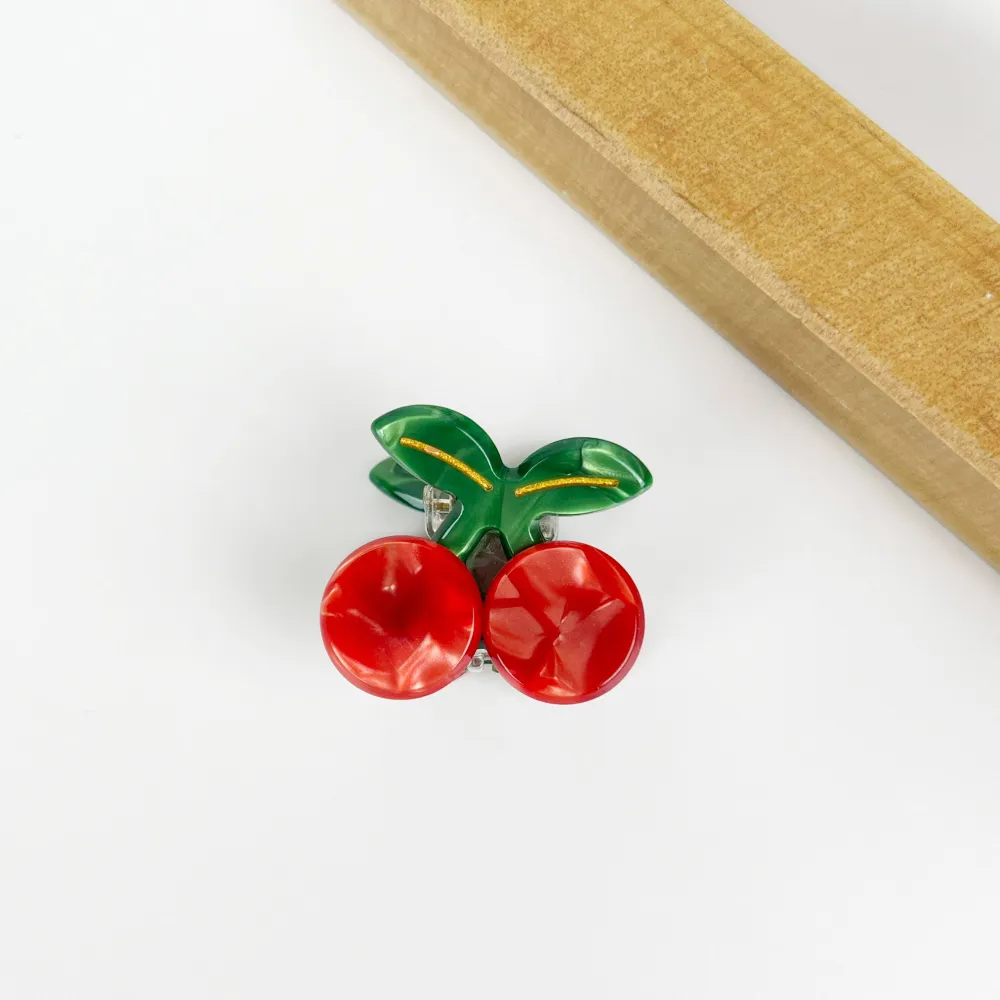 Mini Fruit Shape Hair Clip Duo