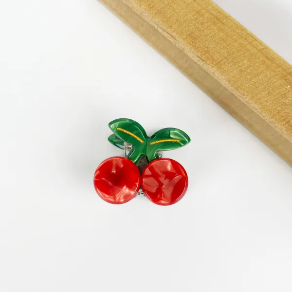 Mini Fruit Shape Hair Clip Duo