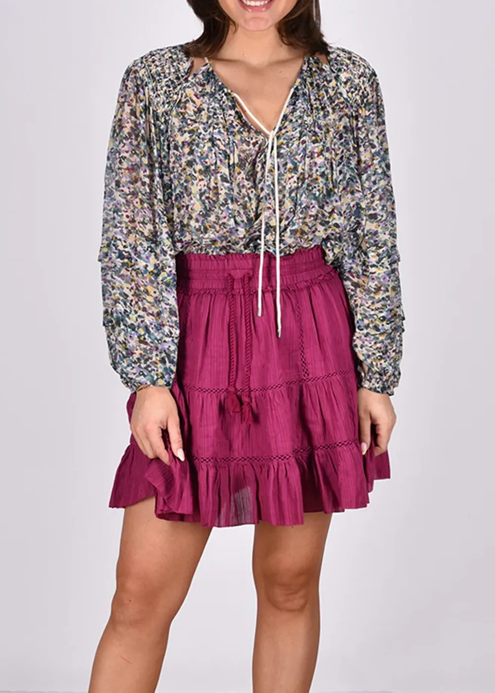 Solid Drawing Skirt