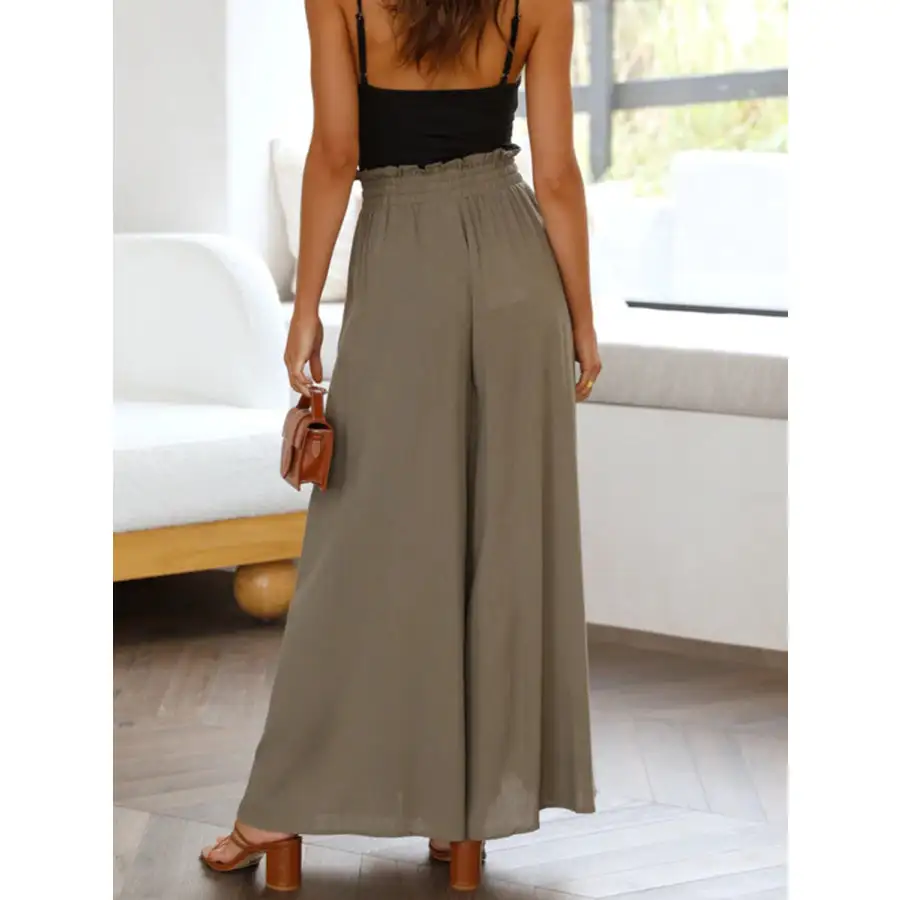 Casual Wide Leg Pants with Pockets