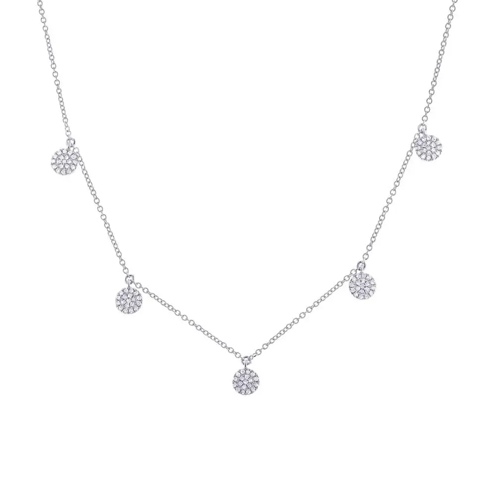 Contemporary Textured Classic Diamond Necklace