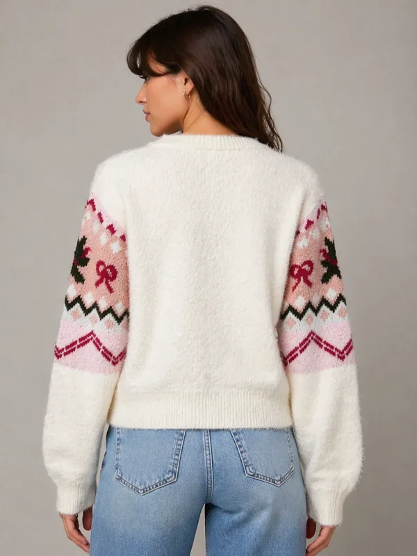 Ribbed Button Front Color Block Cardigan