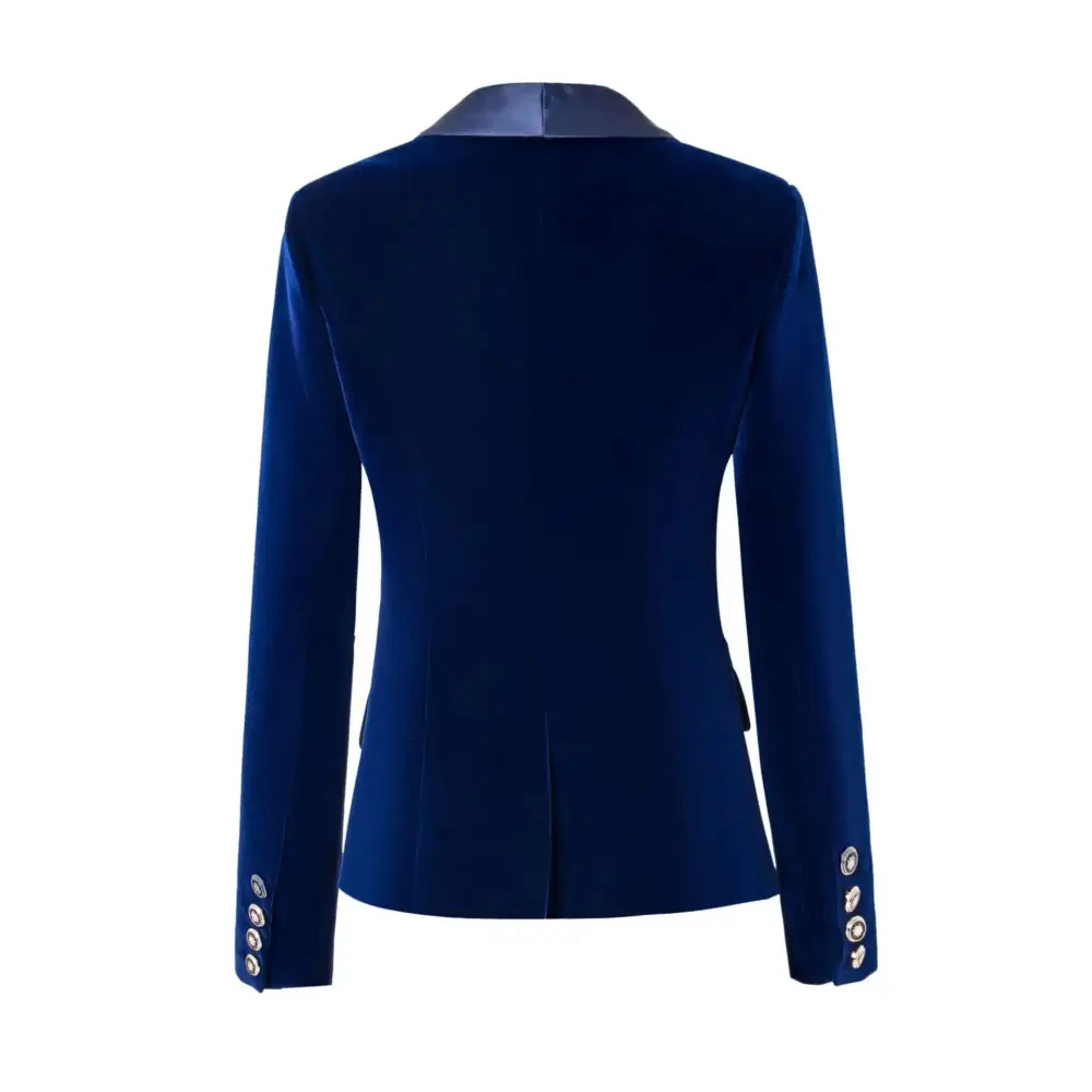 Double Breasted Velvet Blazer