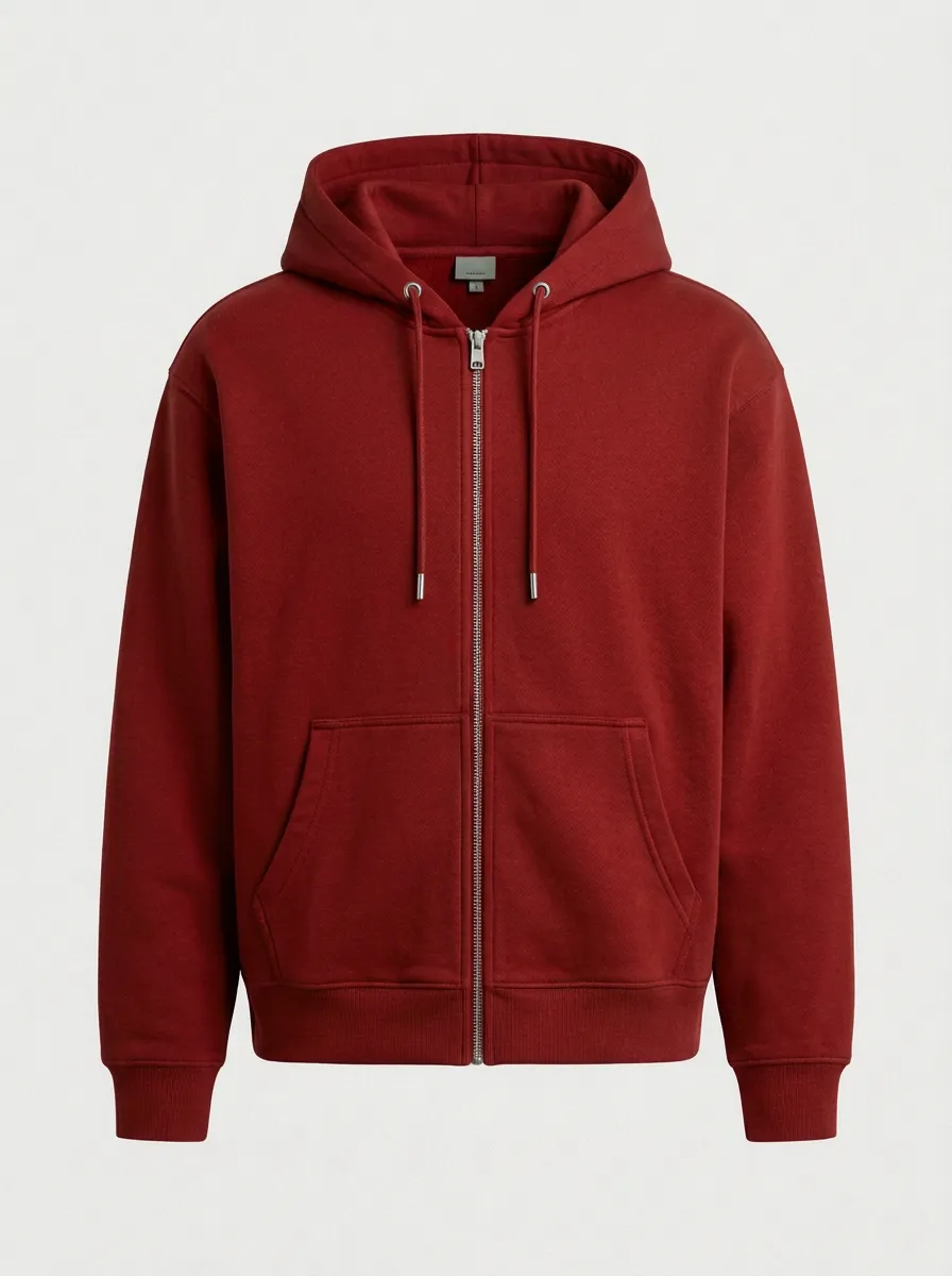 Modern Zip-Up Minimalist Solid Modern Look Men's Hoodie
