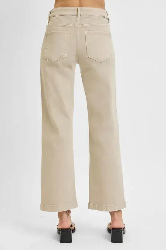 Everyday Mid-Rise Washed Pocketed Stretch Straight Leg Jeans