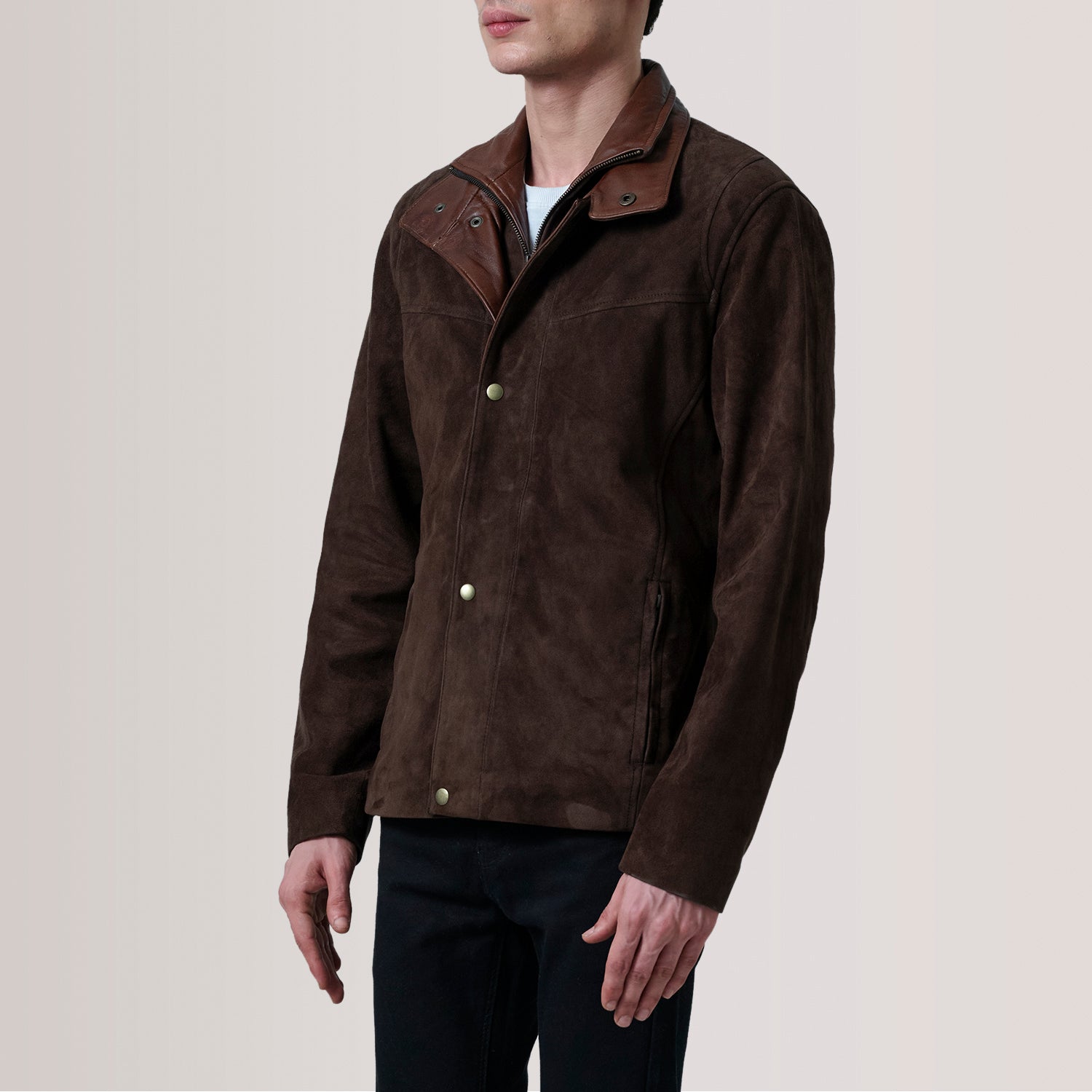Men's Classic Racer Suede Jacket