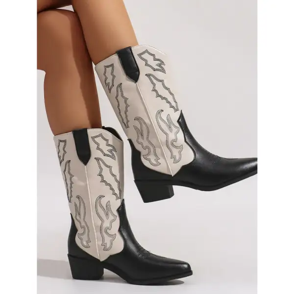 Everyday Point Toe Block Heels Boots