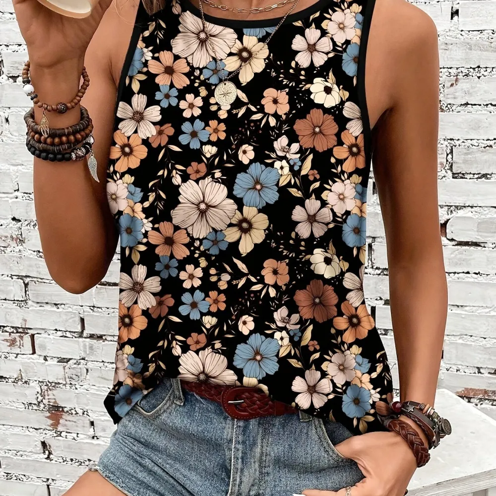 Floral Sleeveless Top