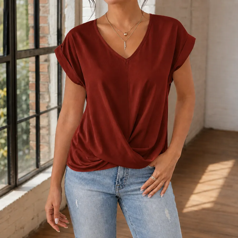 V-Neck Stretch Top