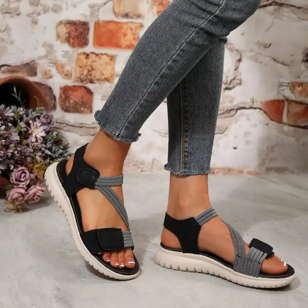 Lounge Open Toe Wedge Sandals