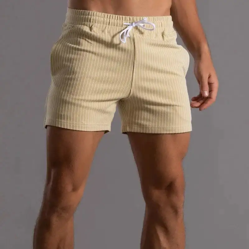 Men's Striped Drawstring Summer Shorts