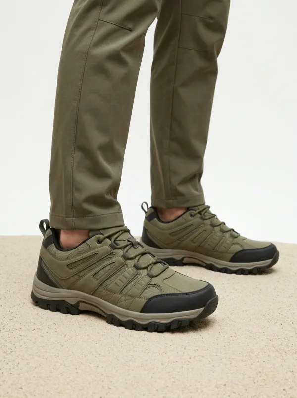 Men's Modern Hiking Enthusiast Topographic Map Printed Outdoor Shoes
