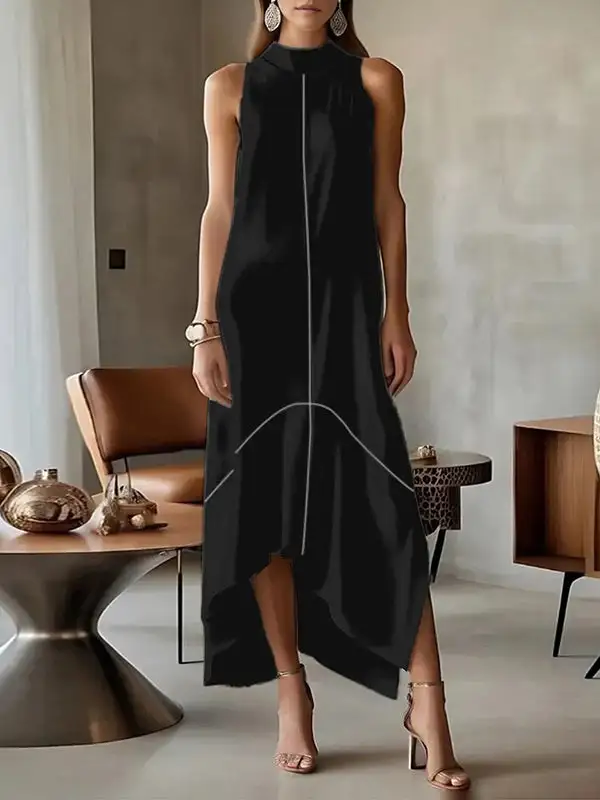 Split Sleeveless Neck Maxi Dress