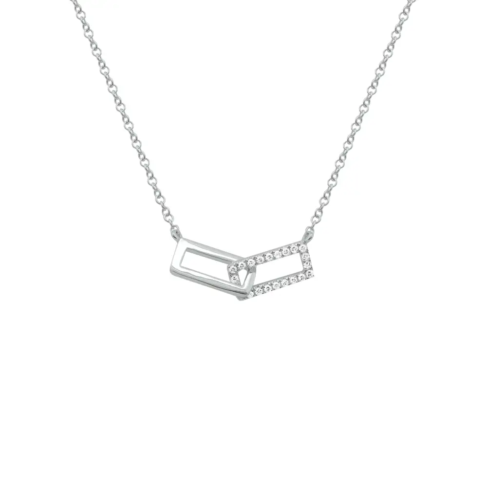 Contemporary Polished Classic Diamond Necklace