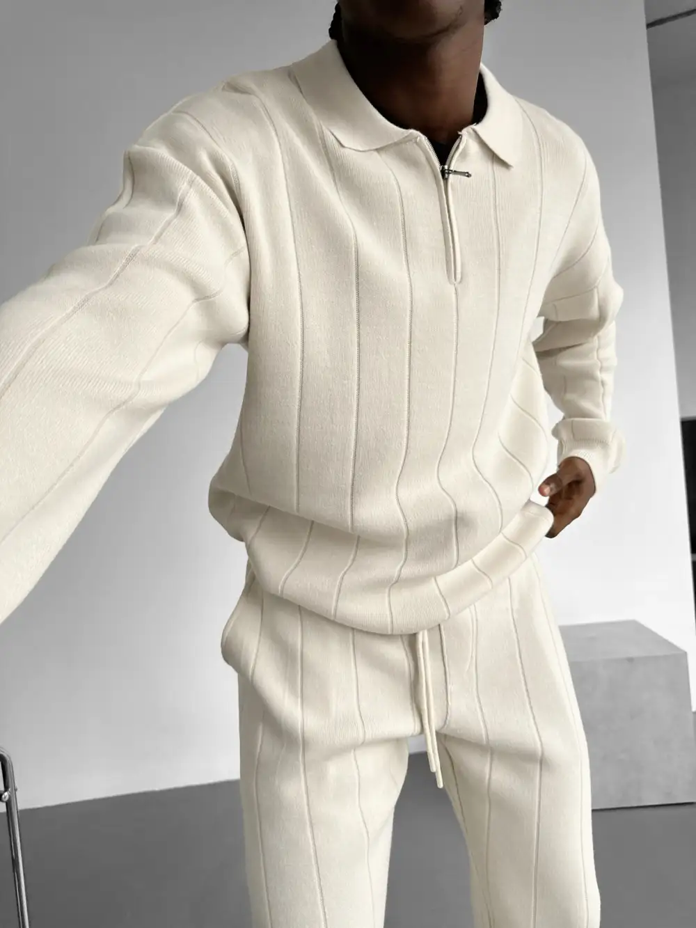 Relaxed Knit Sweatshirt