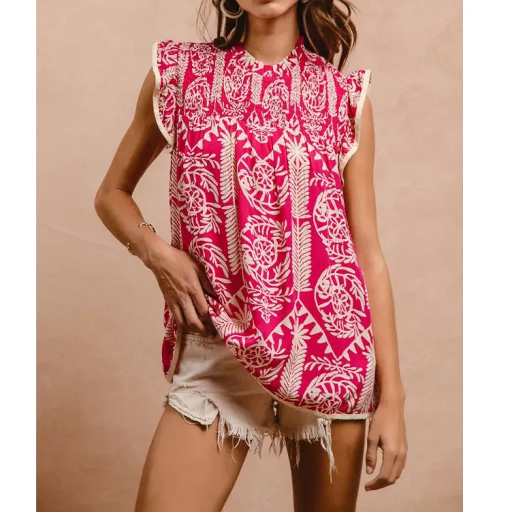 Ruffle Sleeve Top