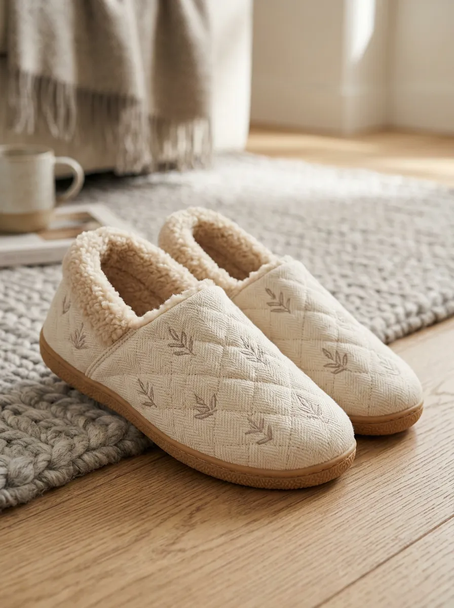 Casual Minimalist Leaf Finish Unisex Warm Wool Shoes