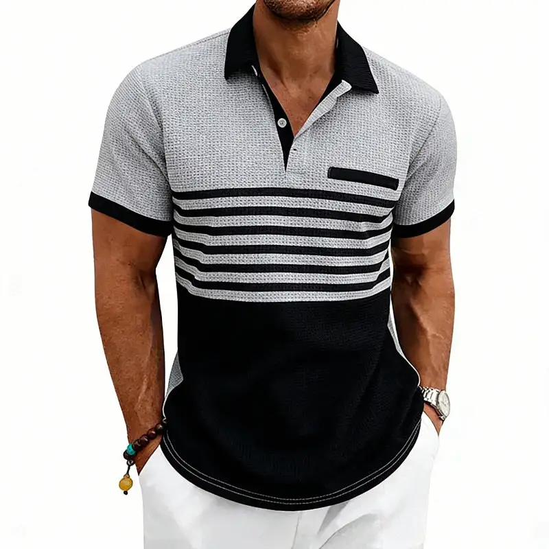 Jacquard Cotton Polo Shirt