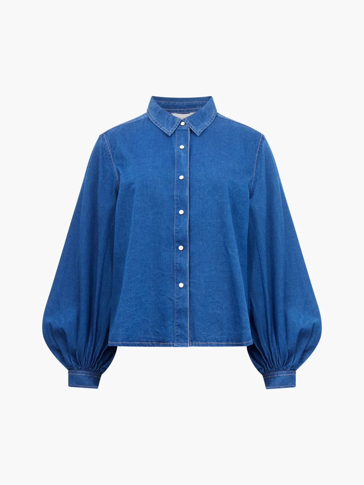 Soft Breathable Cotton Balloon Sleeve Shirt