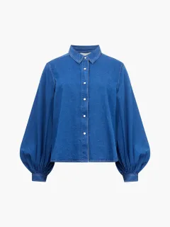 Soft Breathable Cotton Balloon Sleeve Shirt