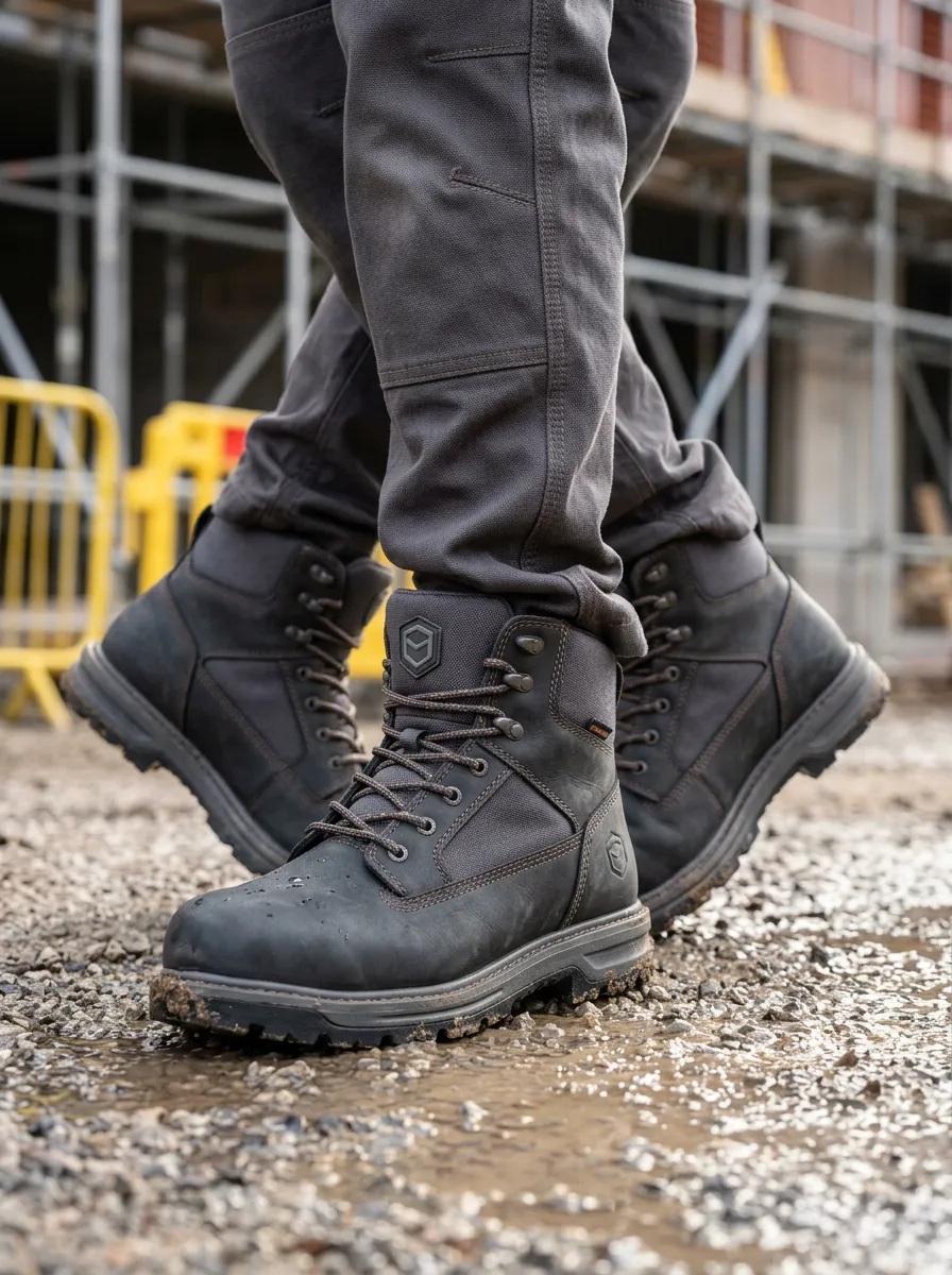 Unisex Waterproof Construction Site Heavy-Duty Work Boots