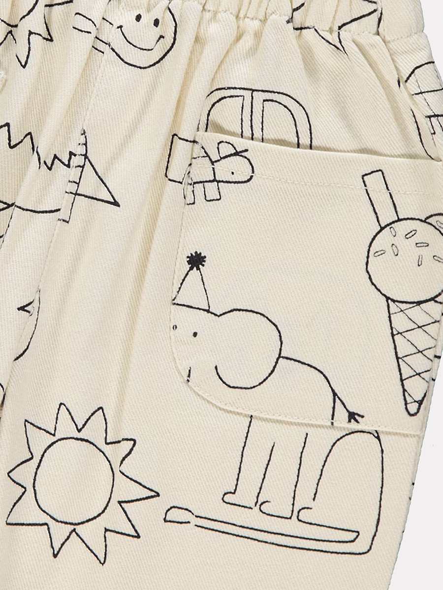 Neutral Line Sketch Woven Oversized Trousers detail 1