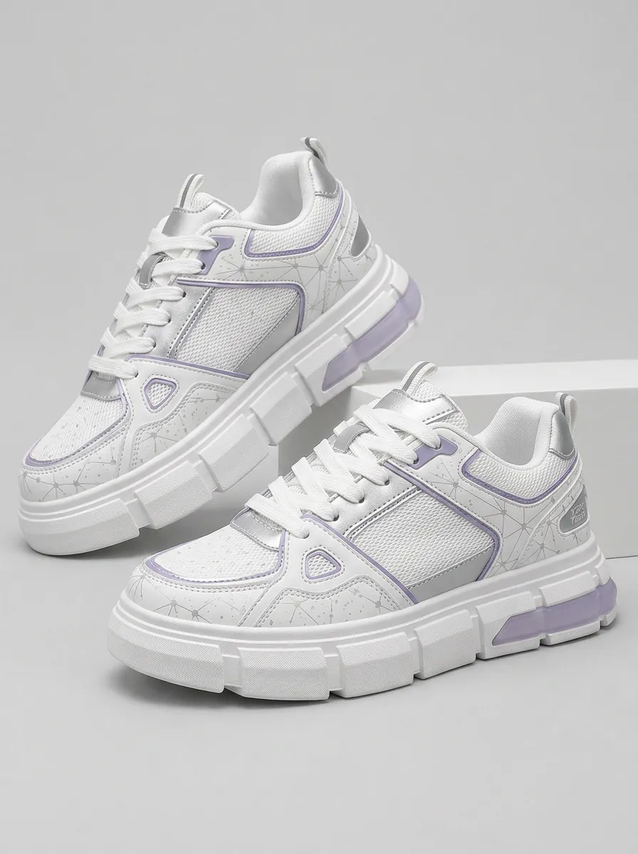Men's Y K Geometric Pattern Patterned Skate Shoes