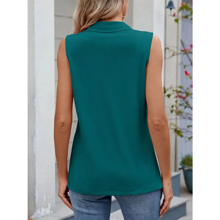 Quarter Zip Collared Tank