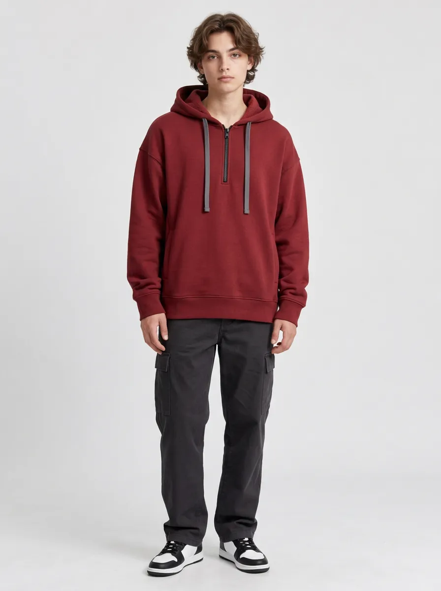 Unisex Quarter Zip Fresh Look Hoodie