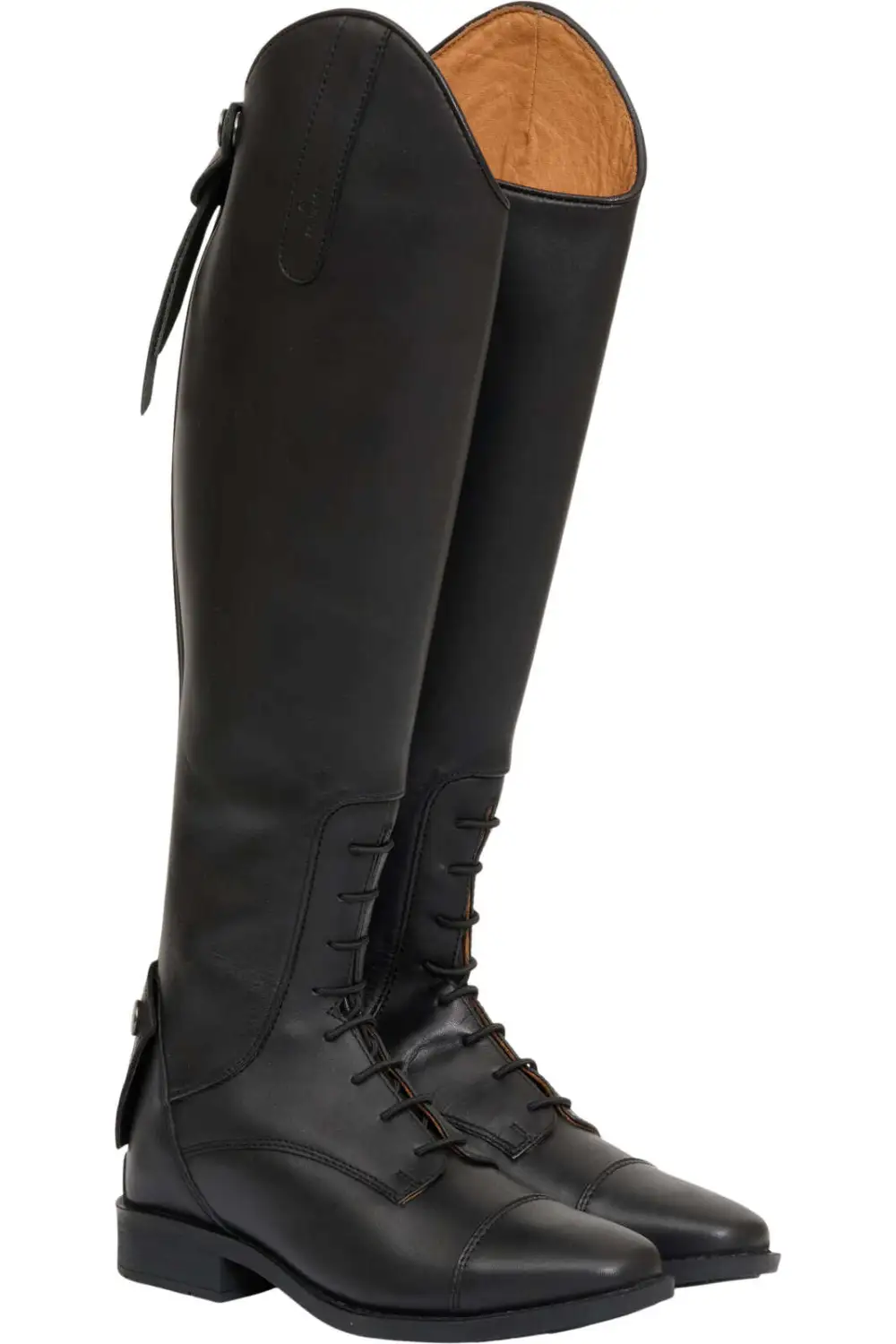 Refined Equestrian Leather Tall Riding Boots
