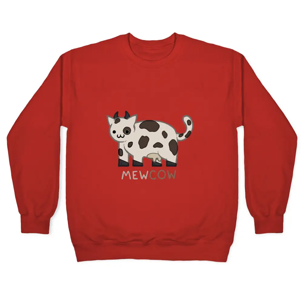 Novelty Cow Crewneck Sweatshirt