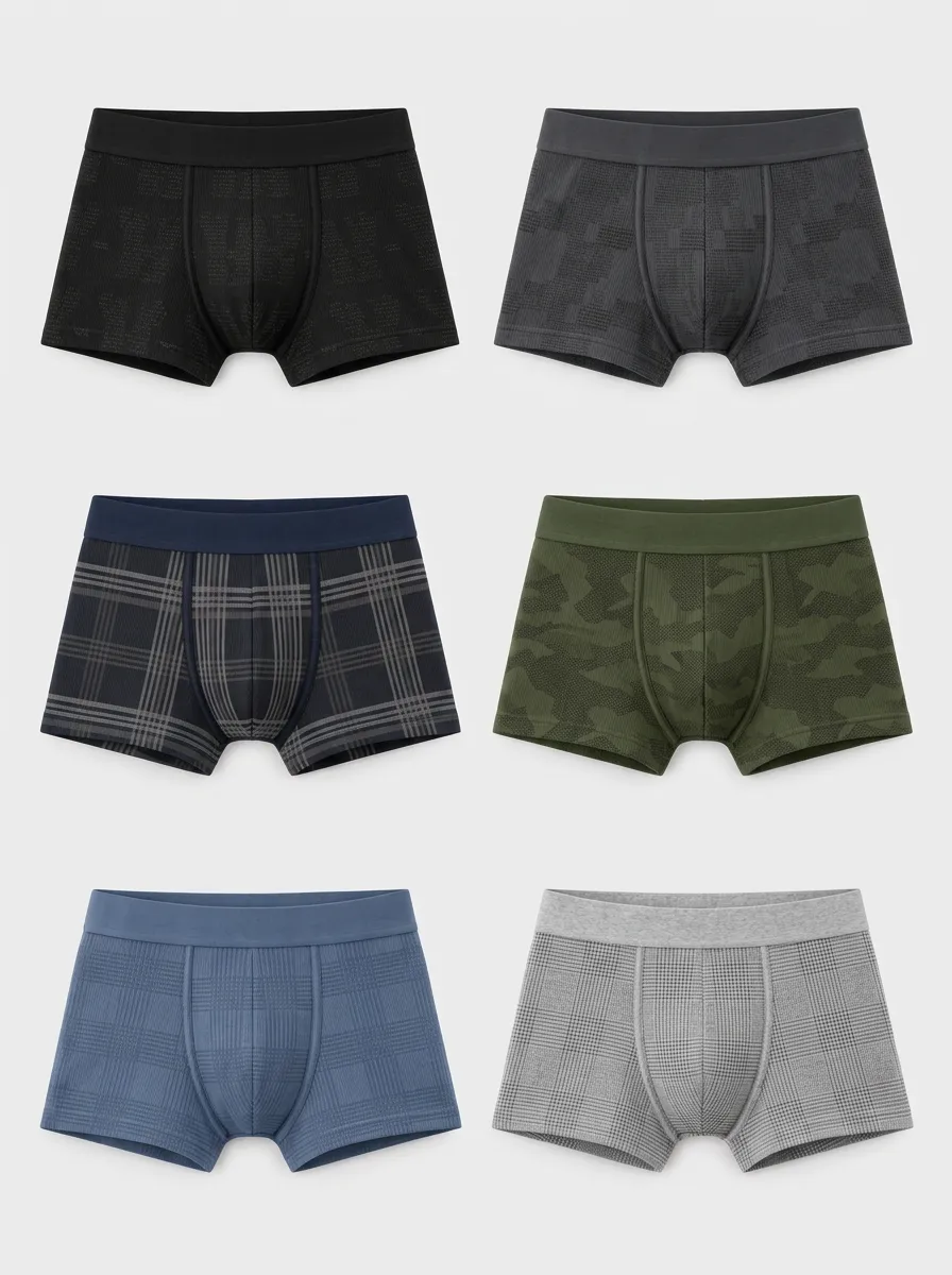 Men's Plaid Knit Boxer Briefs Multi-Pack