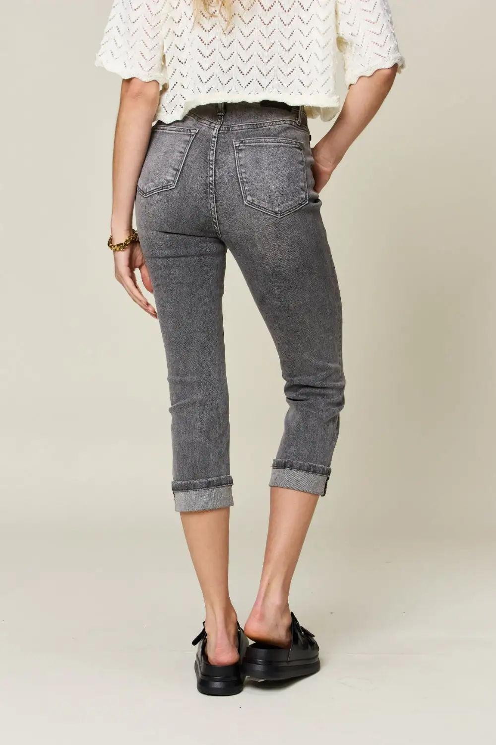 Textured High Waist Bottoms