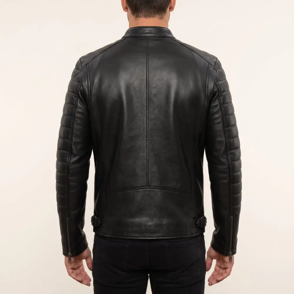 Modern Leather Biker Motorcycle Quilted Jacket