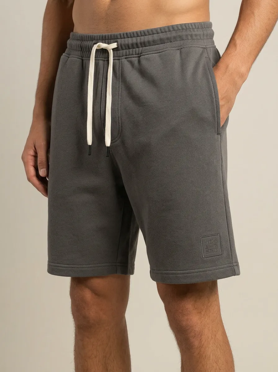 Men's Casual Minimalist Non-Berd Logo Printed Sweat Shorts