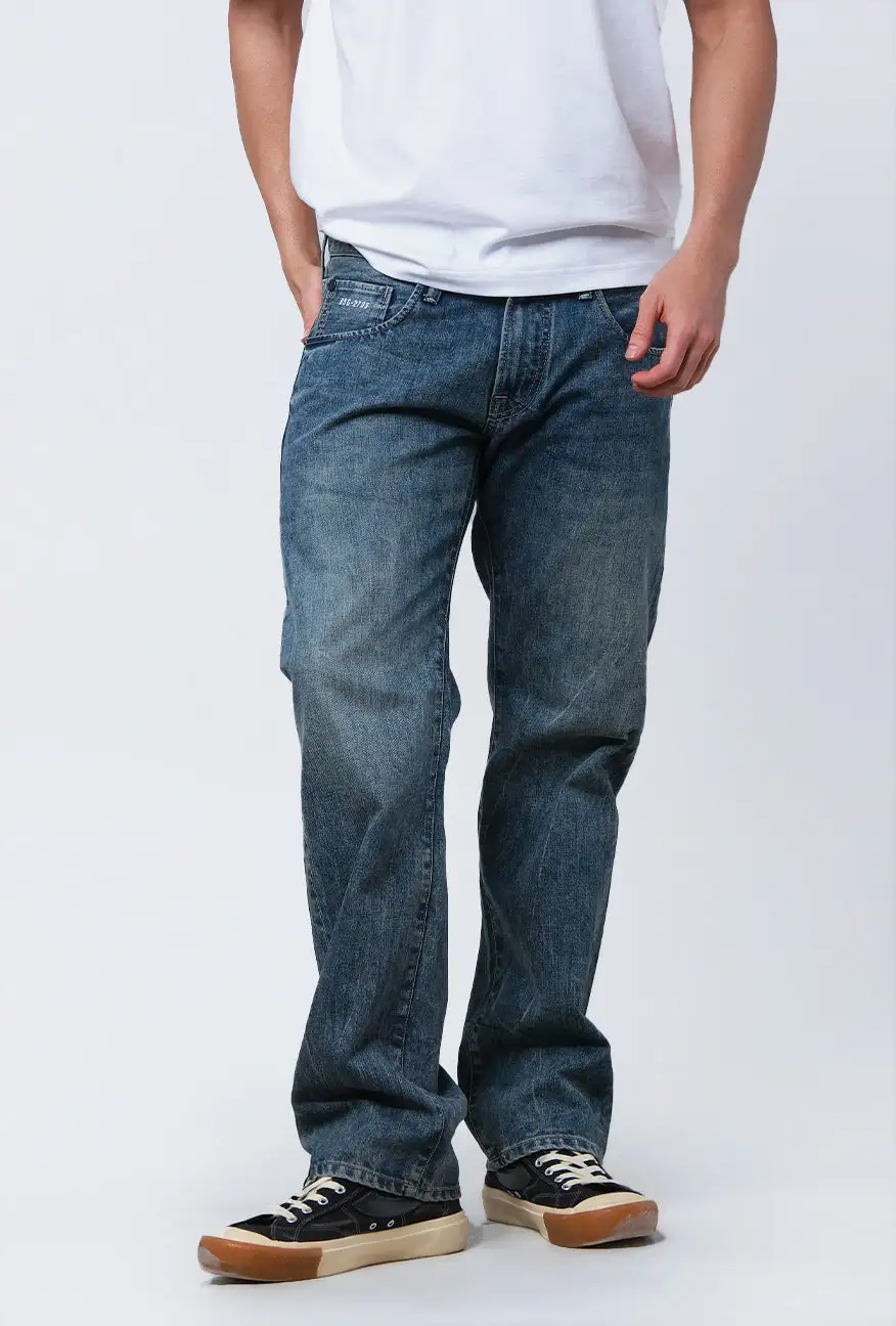 Men's Elegant Regular Fit Denim Pants