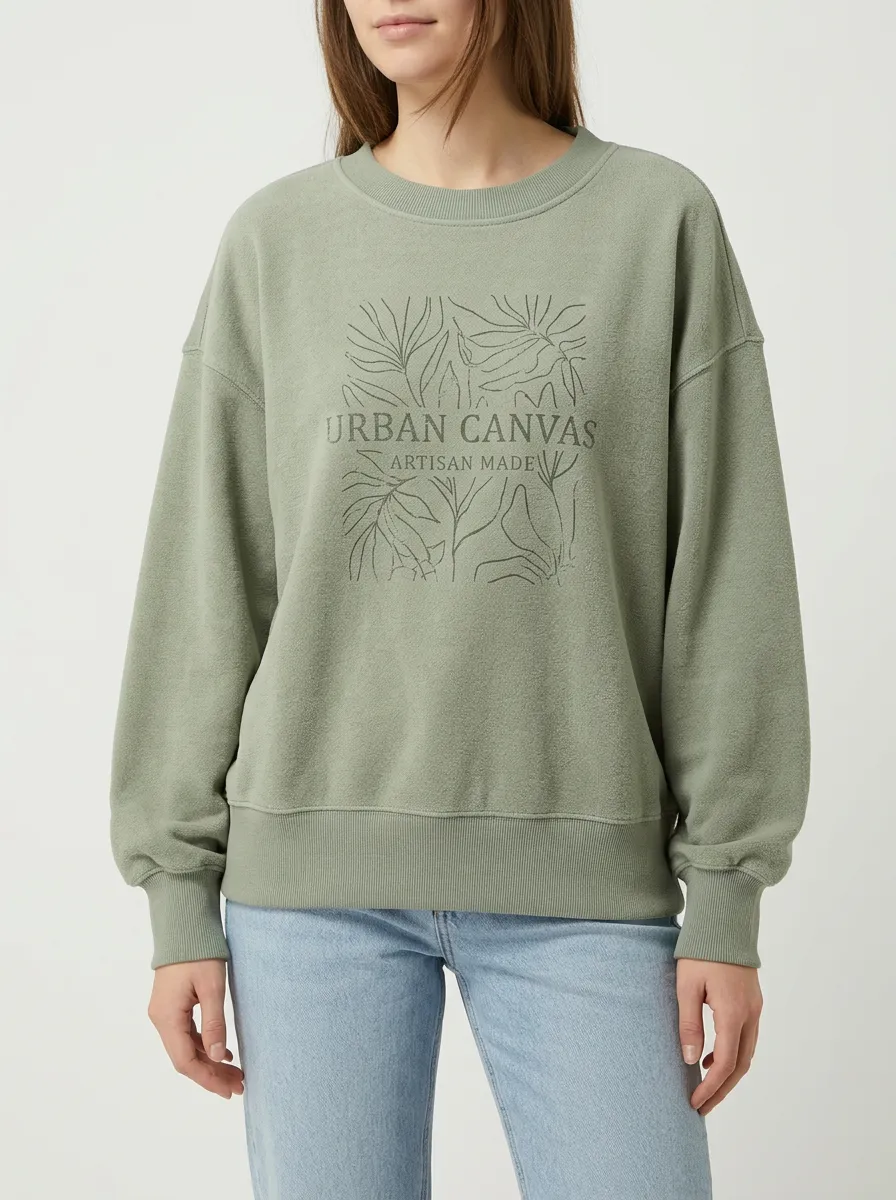 Women's Botanical Printed Sweatshirt