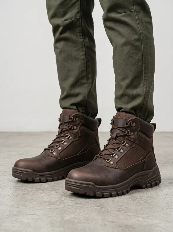 Men's Rugged Waterproof Tactical Graphic Detail Work Boots